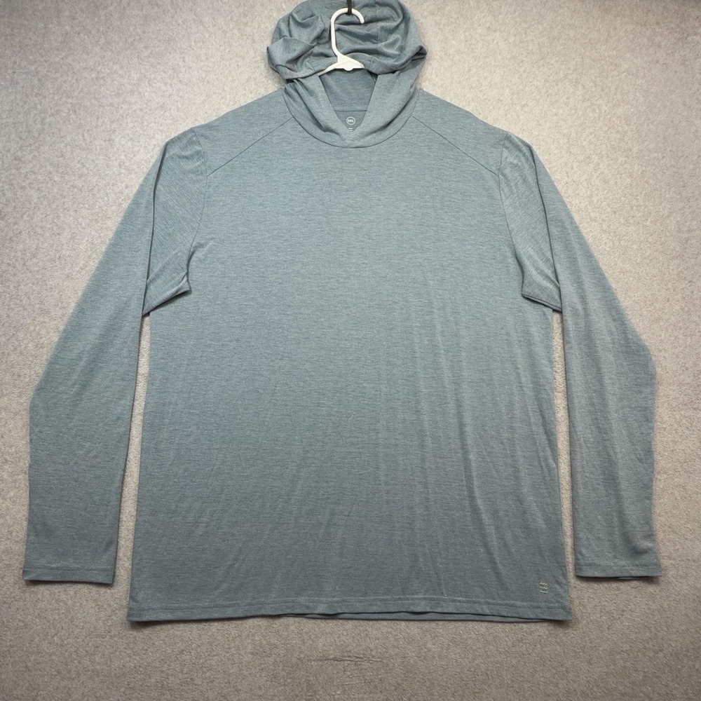Free Fly Lightweight Bamboo Hoodie Shirt Mens XXL Blue Shade Sun Shirt Outdoor